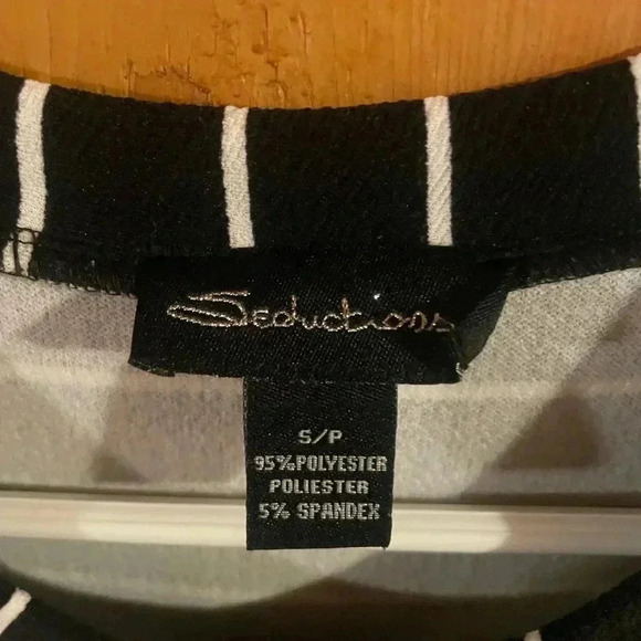 FREE💕 with purchase Woman’s sleeveless dress Seduction, black/white stripe, - Picture 5 of 16